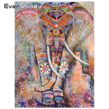

EverShine Diamond Embroidery Elephant Diamond Painting Full Square/round Rhinestones Mosaic Diamonds Handmade Art Wall Decor