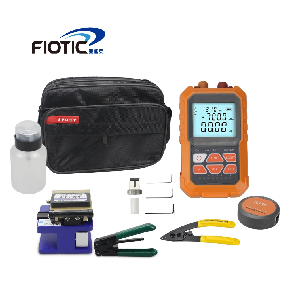 

Fiber optic FTTH Tool Kit Fiber Cleaver FC6S Mini Optical Power Meter Visual Fault Locator 5MW 15MW Wire stripper miller clamp