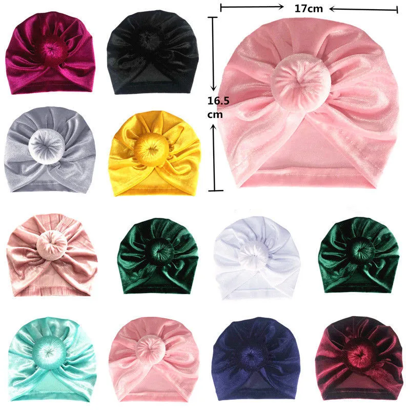 

Cute Baby Girl Hat Velvet Girls Turban Hats Soft Children Cap Kids Beanie Cap Kids Girls Hat Newborn Baby Hats Infant Caps 6M-4Y