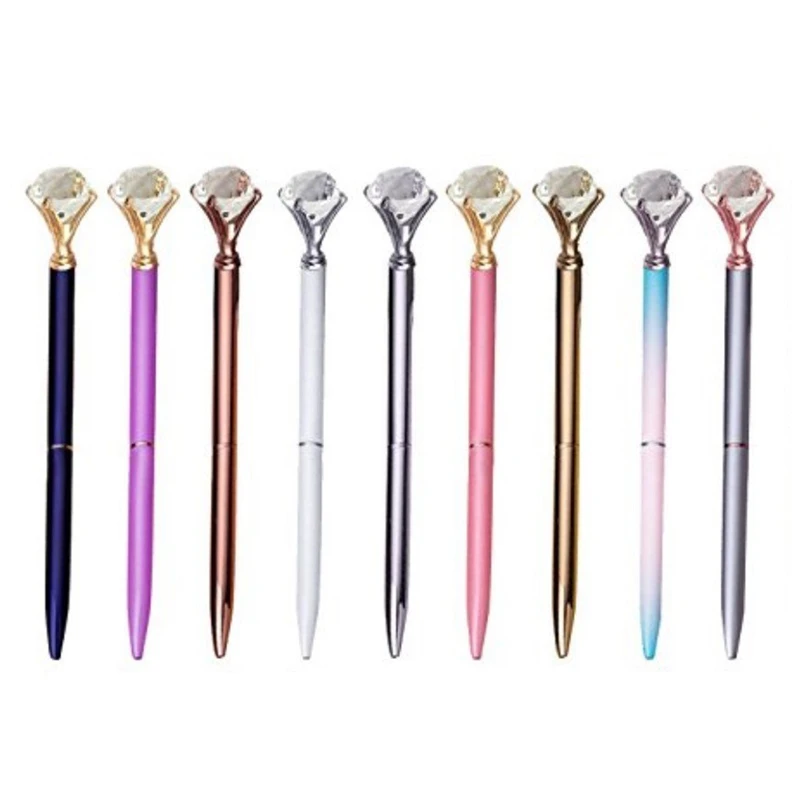 

9 pcs Kawaii Crystal Ball Pens Ballpoint Girl Ballpoint Pens Pens For School Stationery Supplies