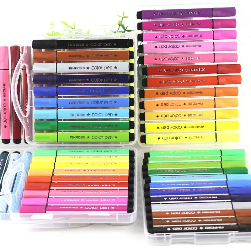 Color Art Marker Pen Drawing Set Colors Children Painting Watercolor Pens Safe Non-toxic Water Washing Graffiti Gifts Stationery