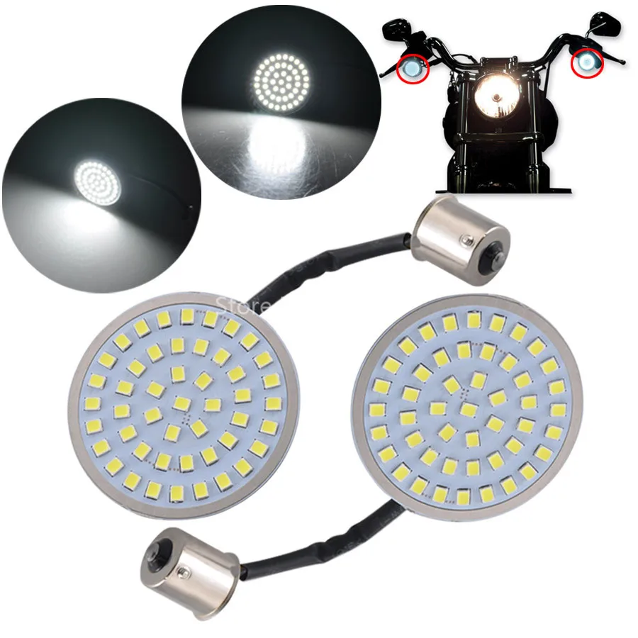 Motorcycle Bullet 1156 Inserts LED Turn Signal Indicator Light Panel