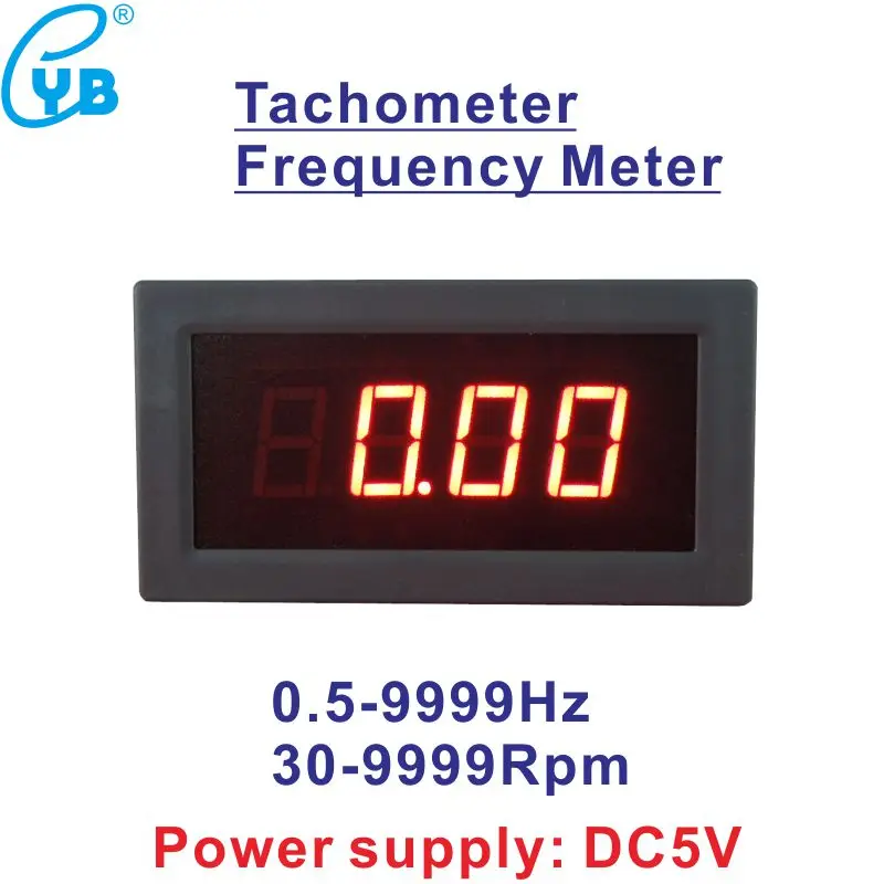 Приведенный в действие DC5V цифровой частотомер Тахометр частотомер Граф Мини вся замкнутая с задняя крышка красный светодиодный Дисплей 3 цифр
