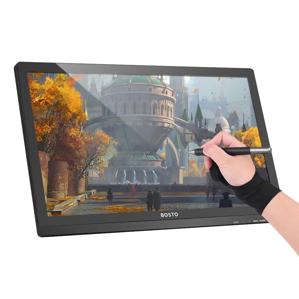BOSTO 22U мини Интерактивная ручка дисплей монитор с 21,5 Дюймов 1920*1080 HD экран 8192 уровень давления Графический цифровой планшет