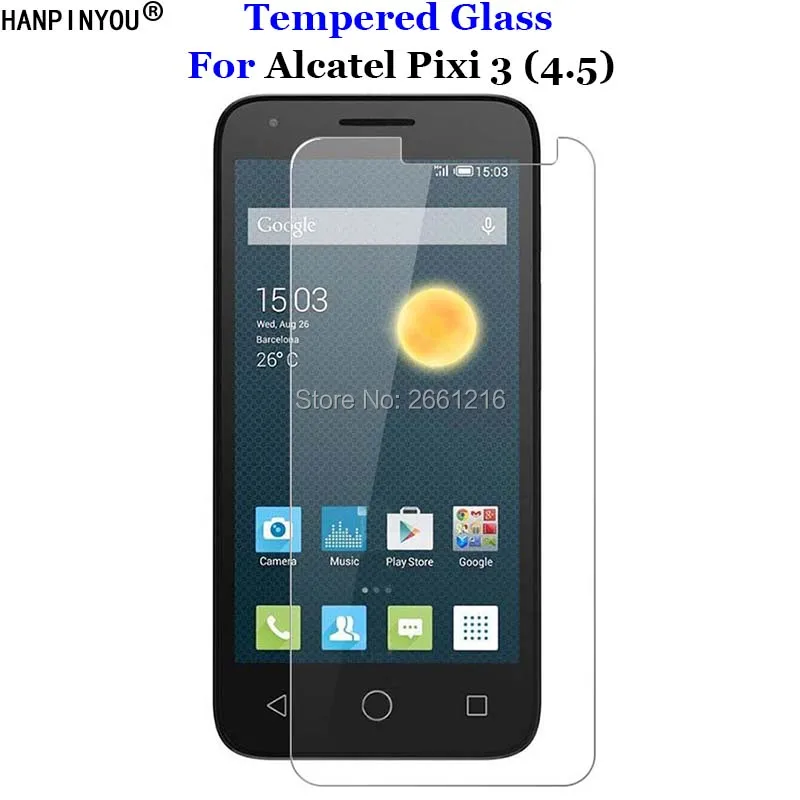 

For Alcatel Pixi3 4.5 Tempered Glass 9H 2.5D Premium Screen Protector Film For Alcatel One Touch Pixi 3 (4.5) 4027D 5019D 4.5"
