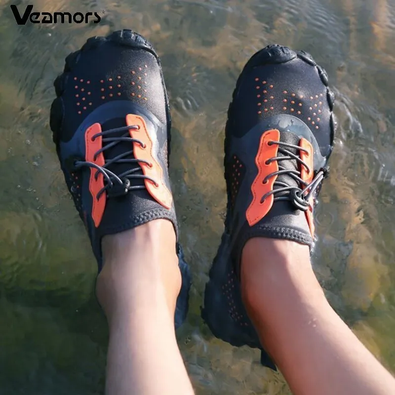 VEAMORS الصيف خفيفة الوزن أكوا أحذية للجنسين في الهواء الطلق المياه الرياضة الخوض رياضة الرجال النساء لينة سريعة الجافة الشاطئ المنبع أحذية