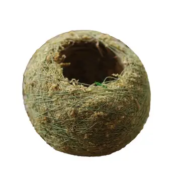 

Creative Weave Moss Ball Shaped Flower Pots Pans Holder Natural Planter Artificial Bonsai Pot Absorbent Home Garden Decor