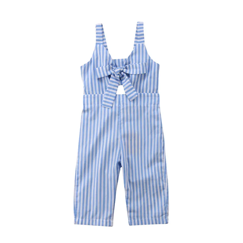 

toddler Baby Girl Stripes Bowknot Romper Jumpsuit Trousers toddler baby girl Overall pant