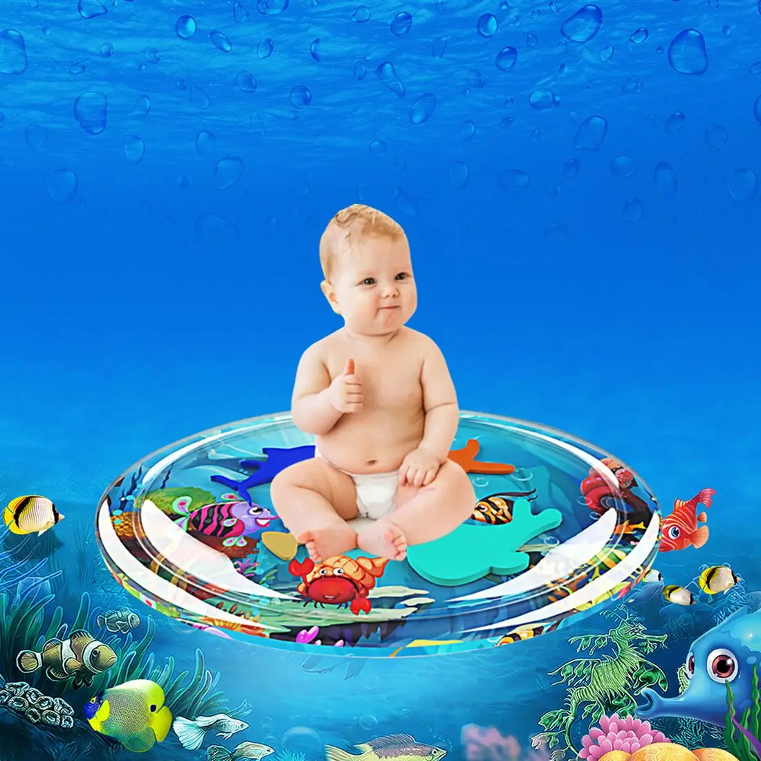 

2019 Summer Creative Dual Use Kids Toy Inflatable Pad Water Cushion Patted Play Mat For Infant - K