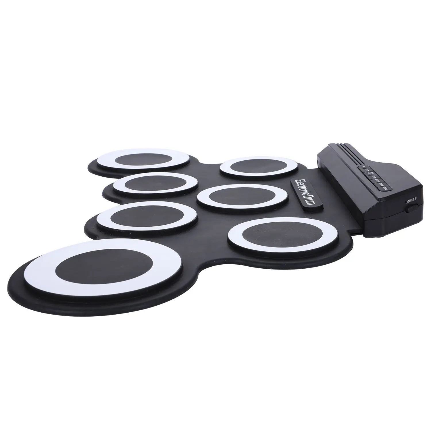 7 подушечек портативный цифровой USB сворачивающийся складной Силиконовый Электронный барабанный набор с барабанными палочками ножной педали