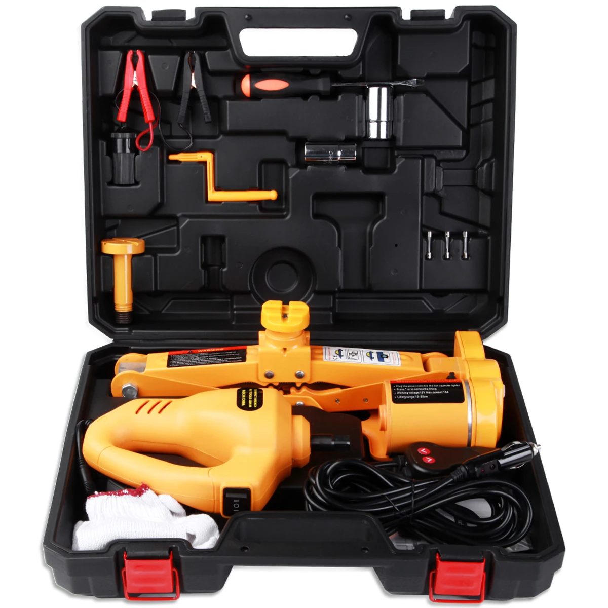12V 100W Fully Automatic Electric Scissor 3Ton Car Lift Jack Wrench Repair Tire Wheel Chang Kit With A Night Light |