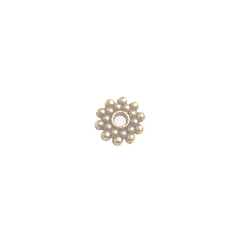 One Box of 240PCS Antiqued Gold Metal Bee Daisy Spacer Beads for Jewelry Making