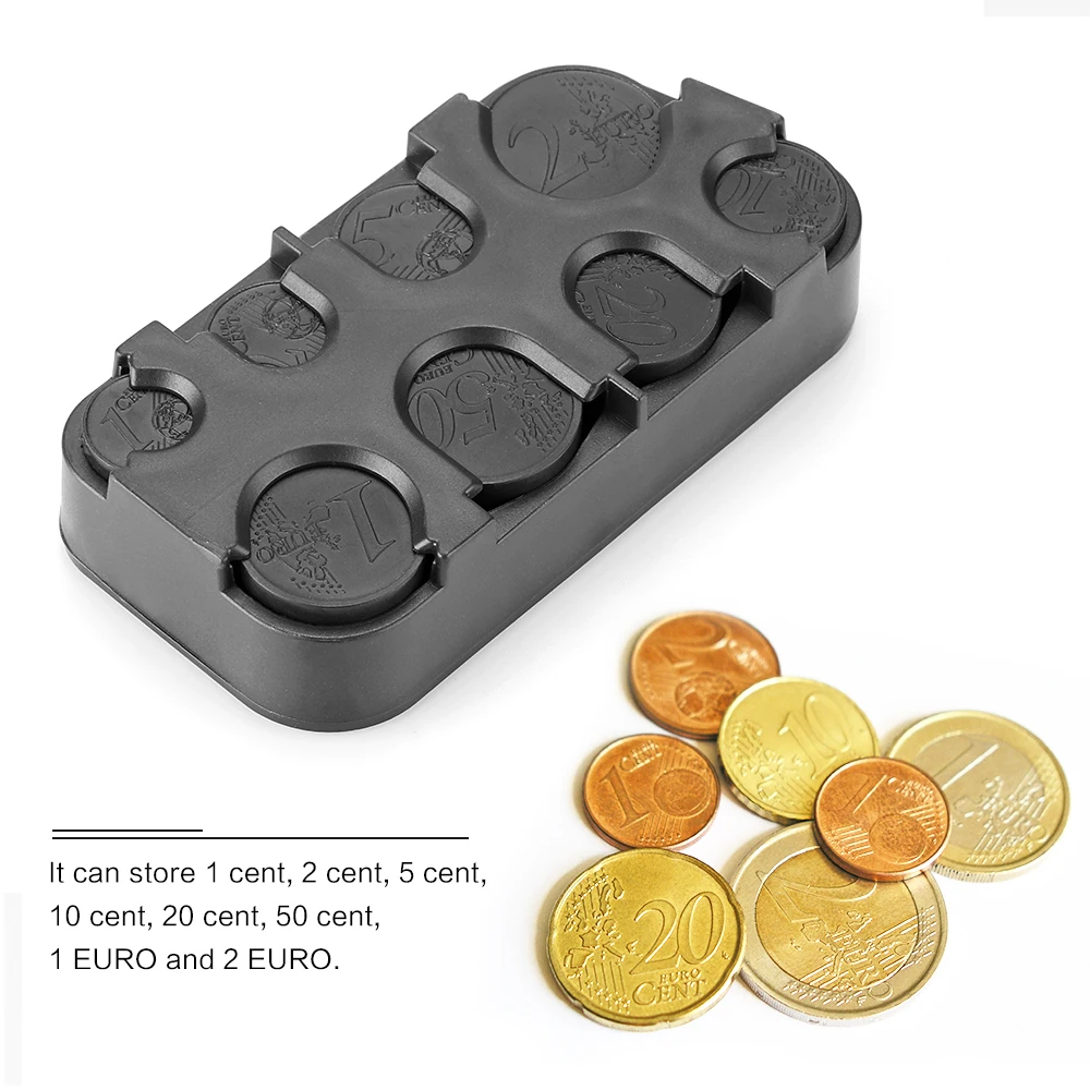 

Black Car Interior Coin Organizer Case Auto Storage Box Loose Change Money Holder Container Coin Organizer Plastic Money Holders