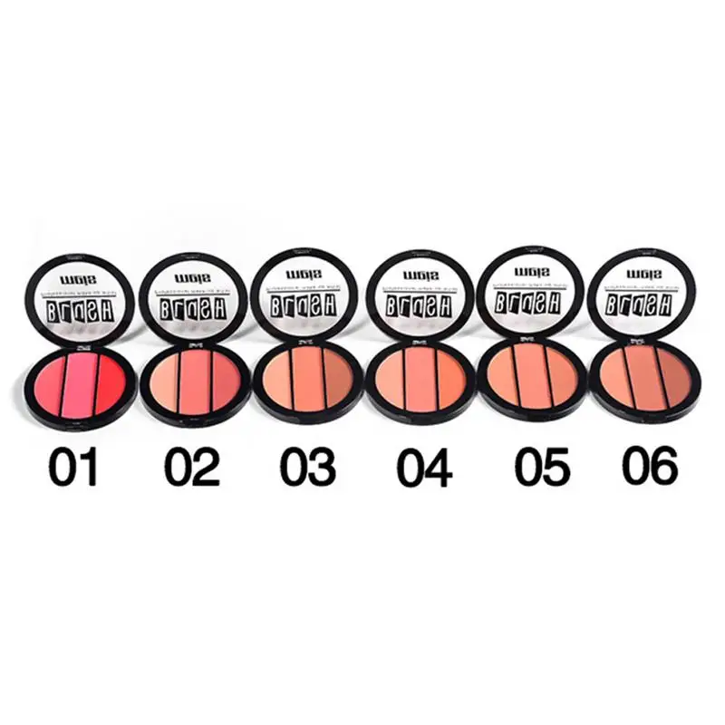 

3-Color Stereo High-light Repair Capacity Blush Earth Color Combination Make-up Palette