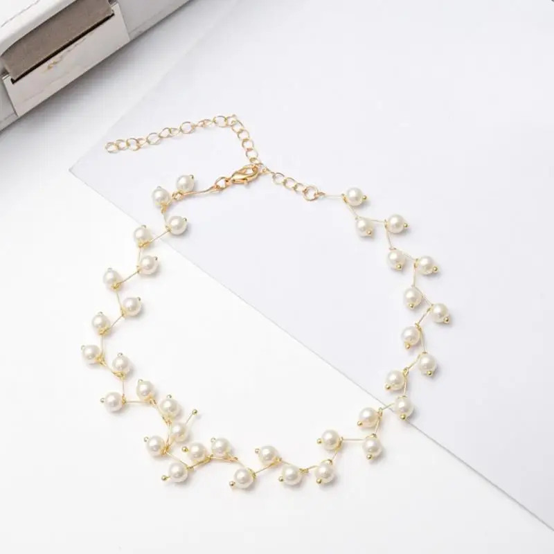Модное ювелирное изделие, простое короткое ожерелье, имитация жемчуга, ожерелье в стиле стимпанк, женское массивное ожерелье