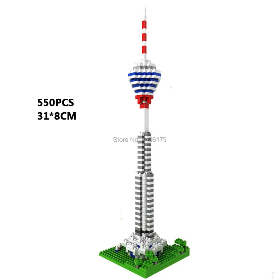 

LegoINGlys creators city Street view Malaysia Kuala Lumpur Tower micro diamond Building blocks model nanoblock bricks toys gift