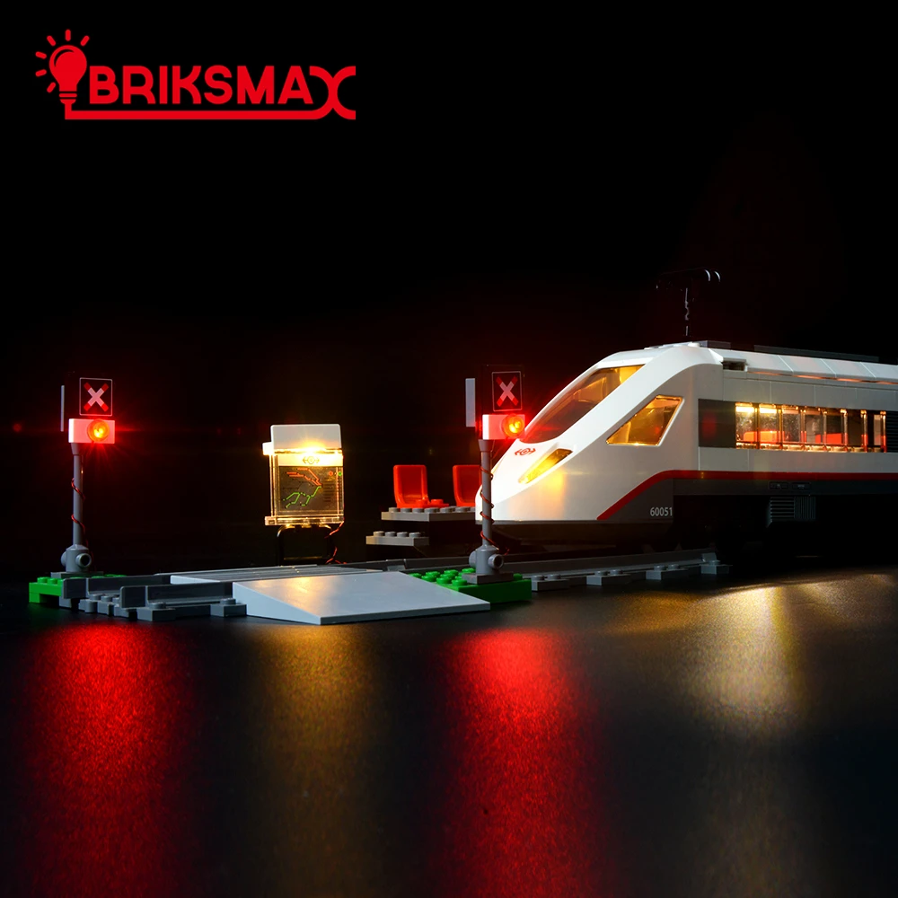 

BriksMax Led Light Up Kit For City Series Trains High-speed Passenger Building Blocks Light Set Compatible With 60051