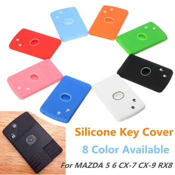 

2 Buttons Silicone Car Key Case Cover For MAZDA 5 6 CX-7 CX-9 RX8 Auto Key Shell Holder