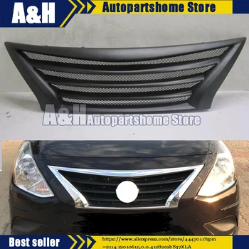 

Fit for NISSAN SUNNY 2014 grill Car Front Resin matte black bumper Grill grille