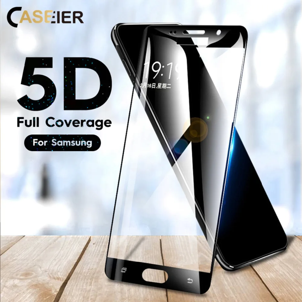 CASEIER 5D закаленное стекло для Samsung A7 2018 A5 2017 A6 A3 Защитное Galaxy J3 J5 J7 года защита экрана