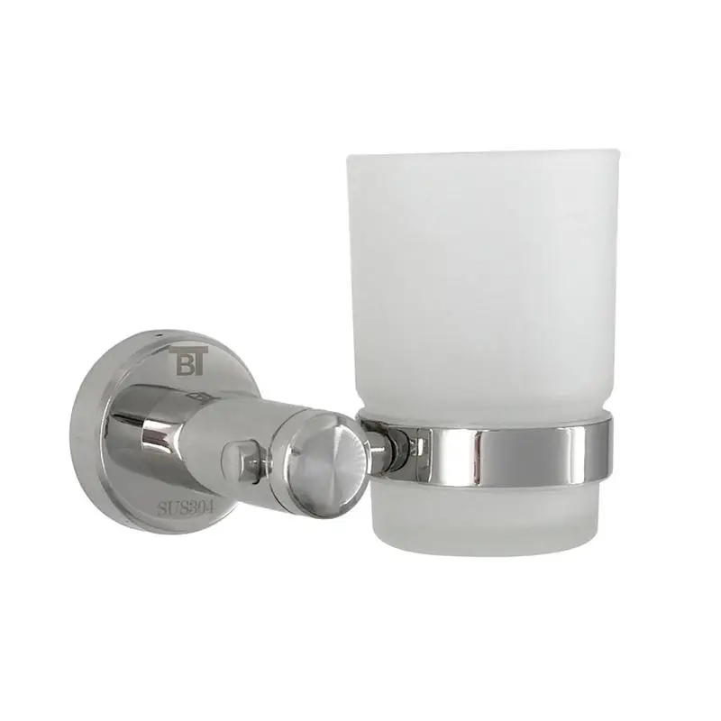 Wall Mounted Toothbrush Cup Holder Stainless Steel Round ...