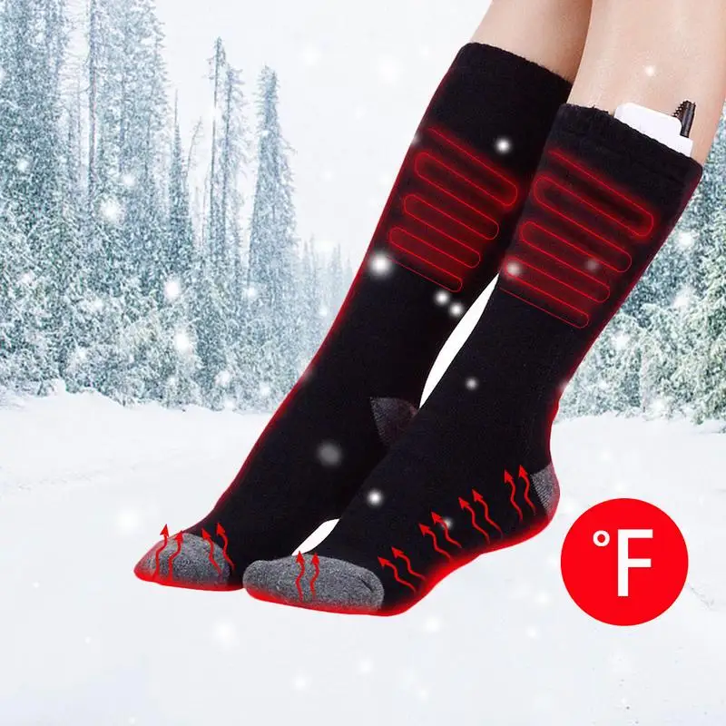 

Hot Thermal Hiking Leg Warmers For Women's Outdoor Cotton Warm Ski Socks With Rechargeable Battery Usb