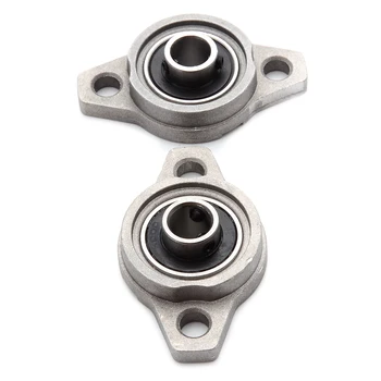 

2pcs/set KFL000 Pillow Block Bearing 10mm Bore Zinc Alloy Flange Block Bearing For Spin Machine