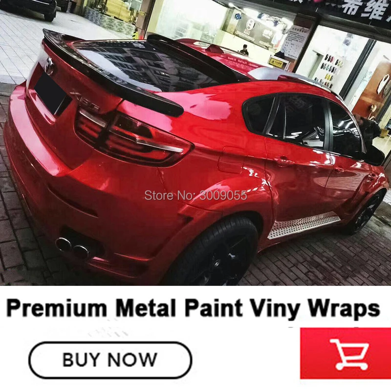 

Newest High end dark red charm red Glossy metallic wrapping film guarantee quality Metal paint series for High-end vehicle