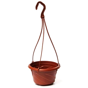 

Hanging Flower Plant Pot Chain Basket Planter Holder Home Garden Balcony Decoration Brick red