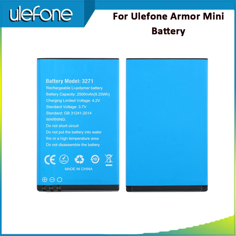 Для Ulefone Armor Mini battery 2500 мА · ч длительное время в режиме ожидания для Batteria
