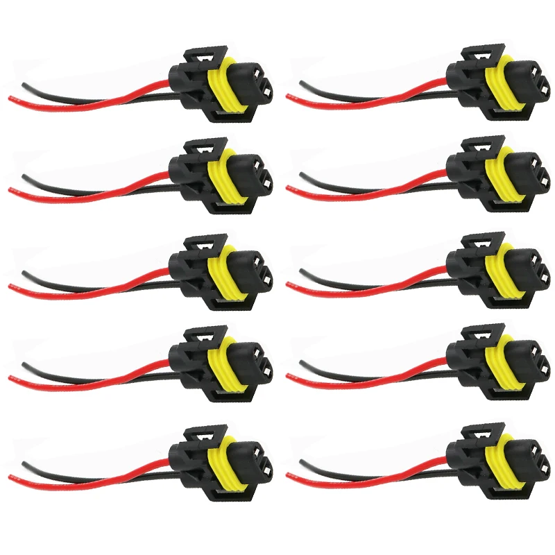 

10xH11 H8 Car LED Headlight Fog Light Adapter Harness Socket Wire Cord Connector