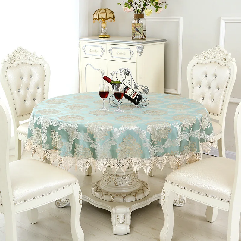 الكلاسيكية أوروبا جولة مفرش طاولة الجاكار مربع مستطيل الشاي الطعام سماط كبير حجم المنزلية الغبار غطاء tapetes
