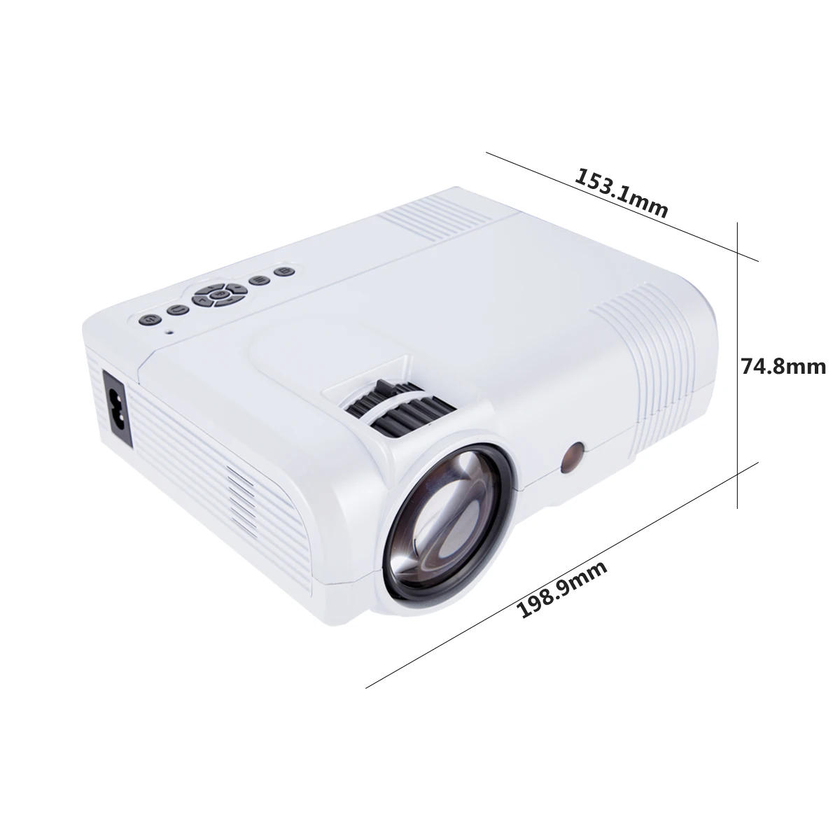 3D 1080P Mini Projector Full HD L8 3000 lumens LED Cinema Video Digital HD Home Theater Projector with AV Cable Power Cable