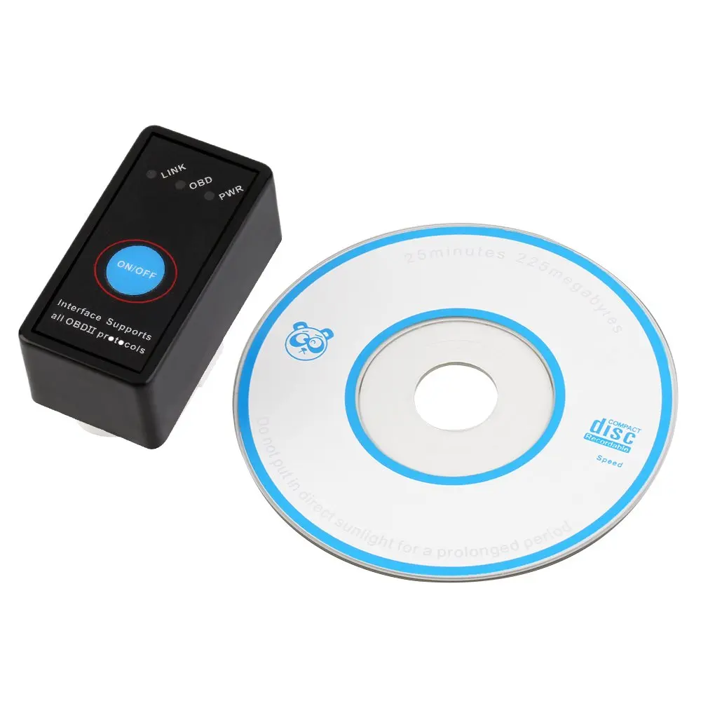 

Super Compact Bluetooth Adapter Scanner & V1.5 ELM327 Torque Android OBD2 OBDII Code Reader Scan Tool & CD