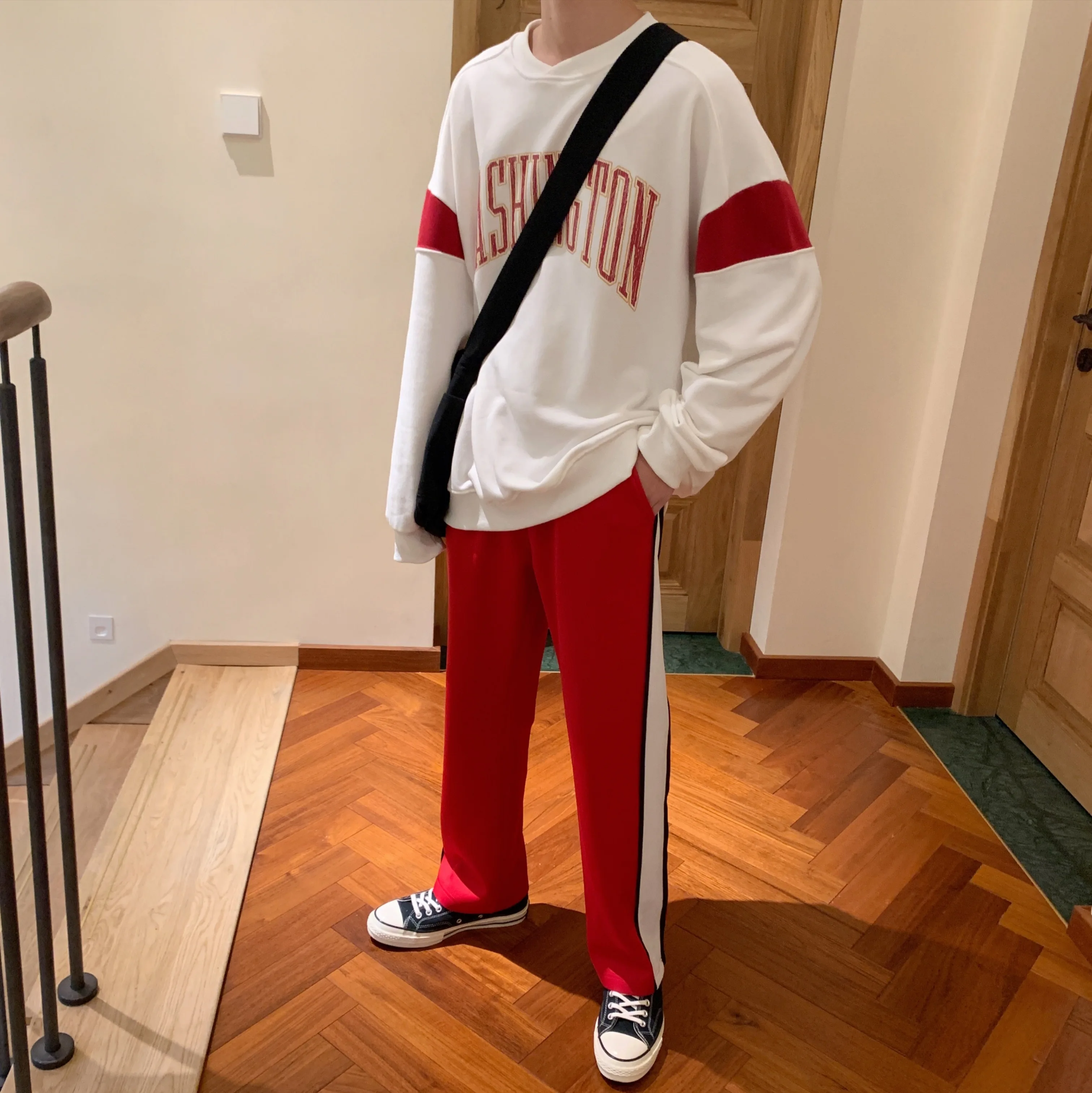 Men's Trousers 2019 Four Seasons Apply New Loose Nine Points Pants Straight Sports Casual Pants Personality Youth Men's Clothing Men's Trousers 2019 Four Seasons Apply New Loose Nine Points Pants Straight Sports Casual Pants Personality Youth Men's Clothing