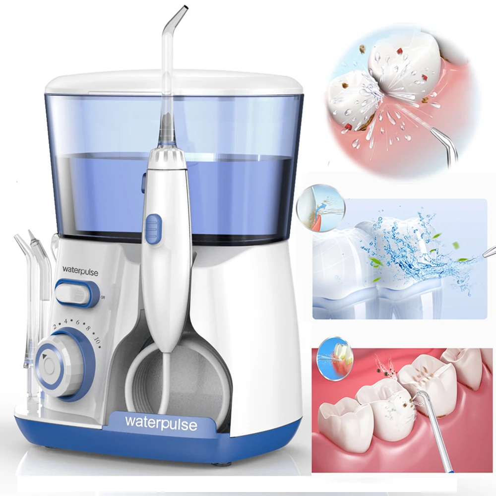 

Pro V300G Electric Oral Irrigator 5pcs Tips Dental Water Flosser 800ml Oral Hygiene Water Flossing Tooth Cleaner Set