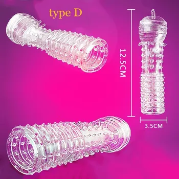 Spike Penis Sleeve Reusable Condoms Sex Toys for Men Delay Ejaculation G Spot Stimulation Safer