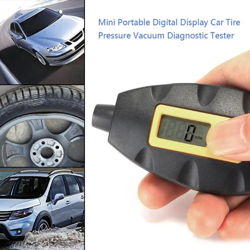 

Mini Portable Digital Display Car Tire Pressure Vacuum Diagnostic Tester Digital LCD Tyre Air For Auto Car Motorcycle Wheel New