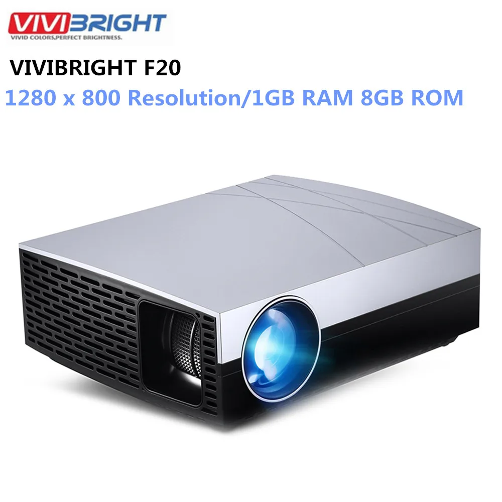 

VIVIBRIGHT F20 UP HD LCD Home Theater Projector 1280 x 800 Resolution Android 6.0 1GB RAM 8GB ROM 3000 Lumens Bluetooth 4.0