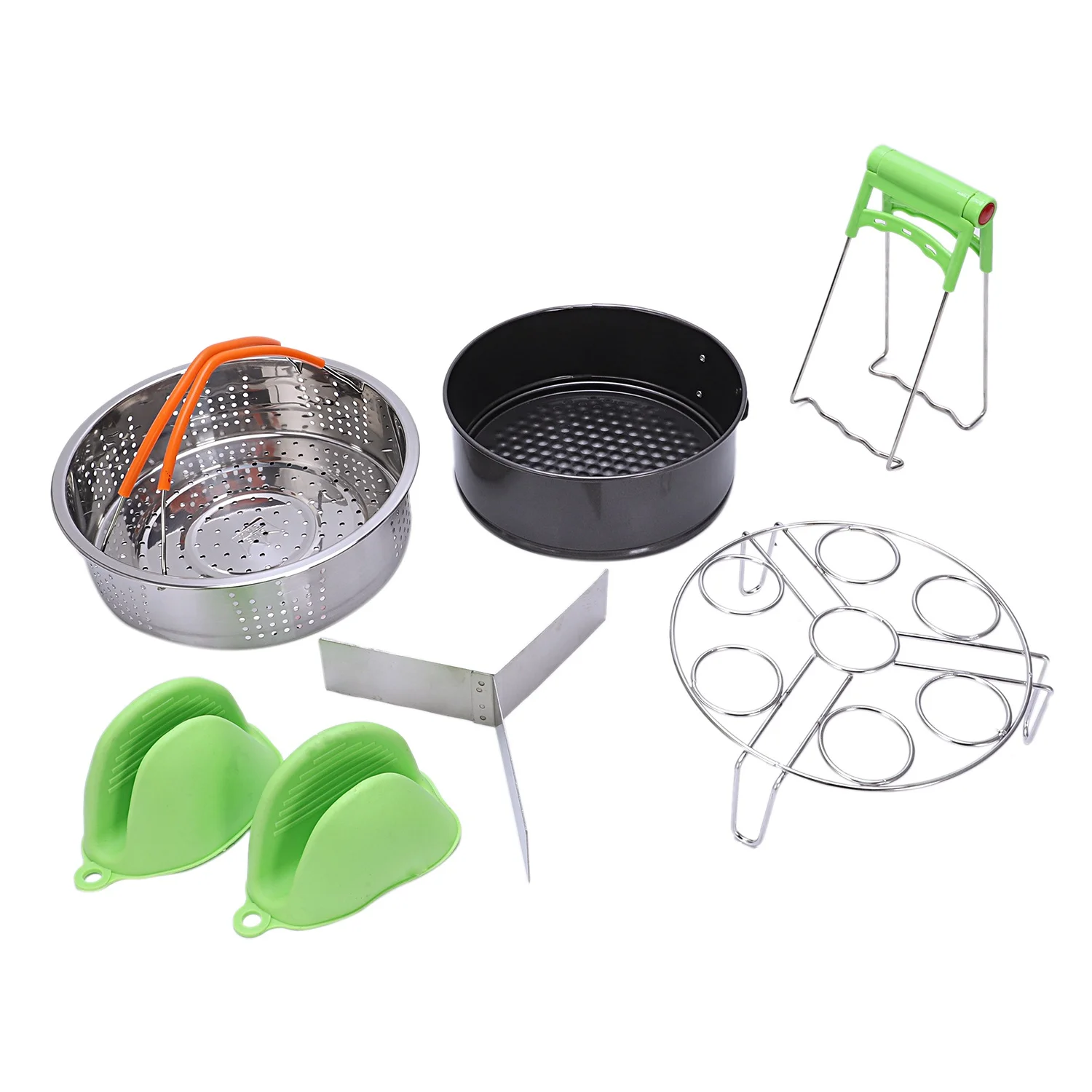 

LUDA 6pcs Egg Steaming Rack Steamer Cake Mold Kitchen Multi-Tool Set Instant Pot Accessories Set