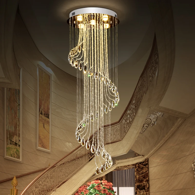 Современная люстра спираль кристалл Chandalier освещение люстры приспособление для