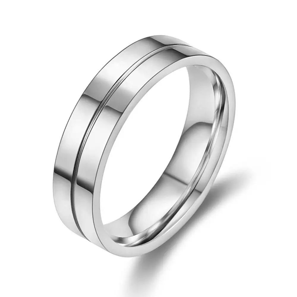 New Wedding Band Engagement Rings for Couples Women Men 316L Stainless Steel High Quality Lovers Jewelry Valentine's Gift