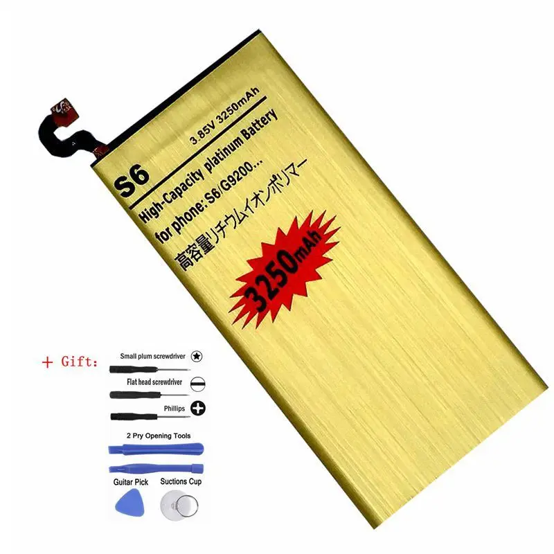 

EB-BG920ABE Replacment Battery for Samsung Galaxy S6 G9200 G920 G920F G920i G9208 G9209 G920A Internal Batteries Accumulator