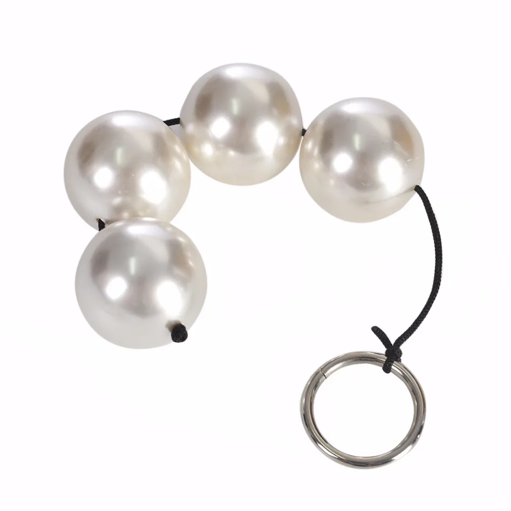 Large 4 Pearl Beads Anal Plug Ball Anus Beads Buttplug Lesbian Gay Woman Adult Games Sex Toys Vaginal Shrink Yin Big Smart Ball