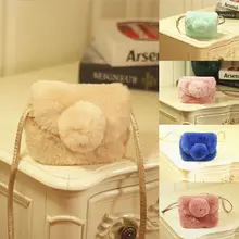 Популярная детская меховая плюшевая сумка принцессы для девочек, мини сумки из искусственного меха, удобная милая сумка через плечо