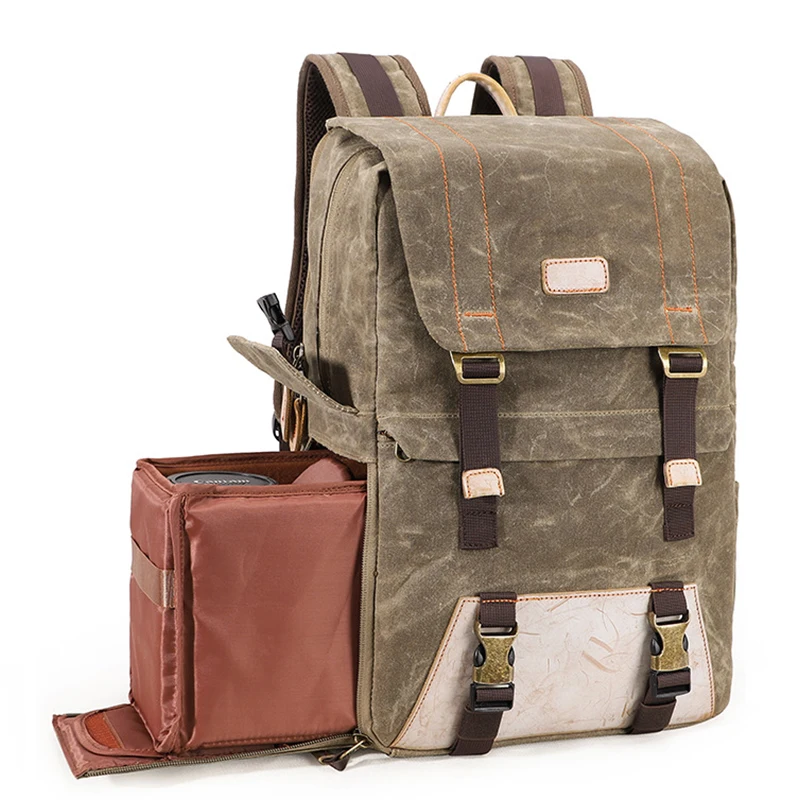 

Multifunctional Batik Canvas Camera Backpack DSLR Camera Bag Outdoor Waterproof Photography Bag for Canon Nikon Sony Digital SLR