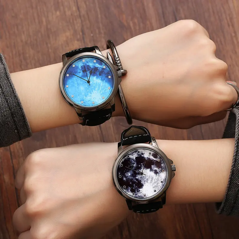 

2019 Originality Personality Concise Blue And Grey Sky Pattern Wrist Watch Cool Boy And Gril Student Lovers Unisex Watch