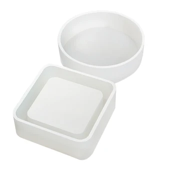 

Transparent Silicone Round Square Ashtray Mould Mould Square Diy Epoxy Jewelry Mold For Jewelry