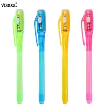 Светящийся светильник с большой головкой, волшебная фиолетовая ручка, 2 в 1, УФ-черный светильник, комбинированный рисунок, невидимые чернила, ручка для обучения, обучающая ручка для детей