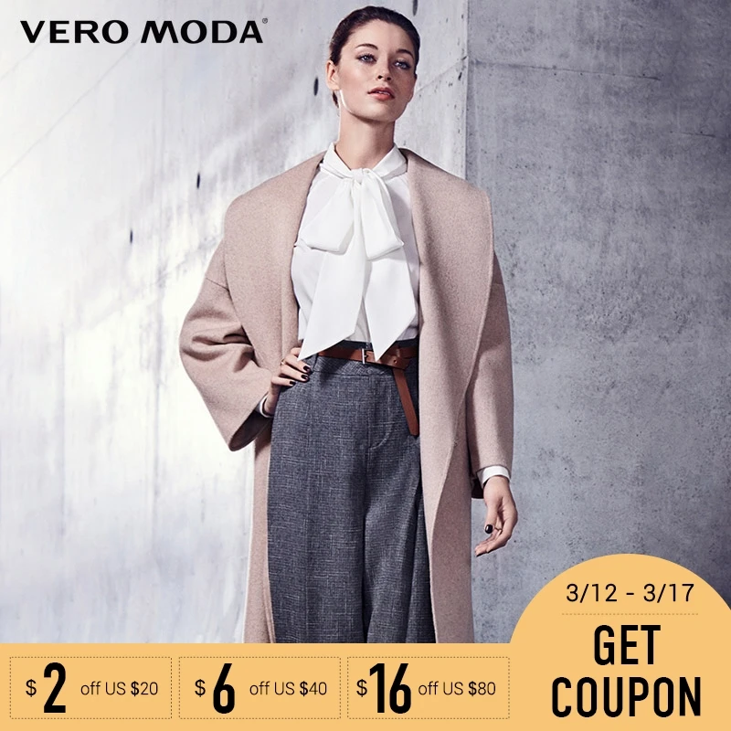 Vero Moda бренд длинное шерстяное пальто ветровка куртка женщина | 315427009